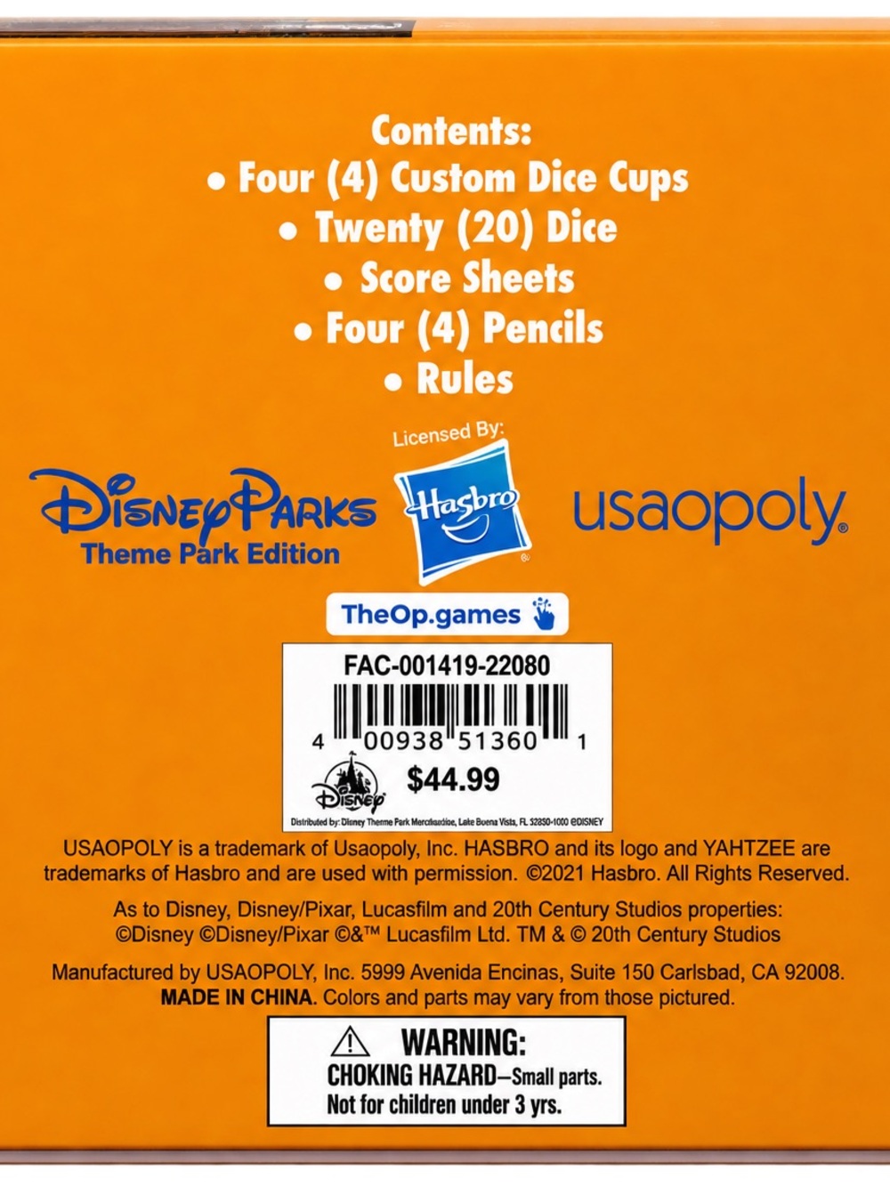 Disney Parks Exclusive Yahtzee Theme Park Edition Game NEW SEALED - Picture 12 of 12